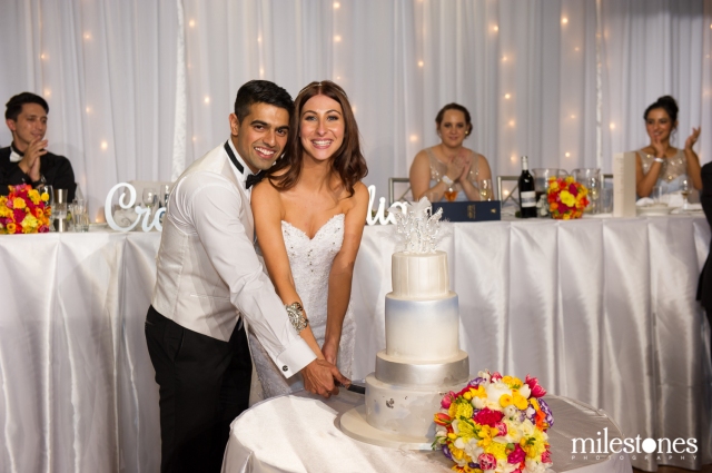 Cake cutting with cake topper